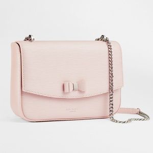 💖 BNWT Ted Baker London Danniee Bow Leather Convertible Crossbody Bag Pink 💖